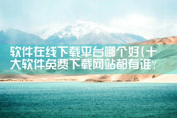 软件在线下载平台哪个好